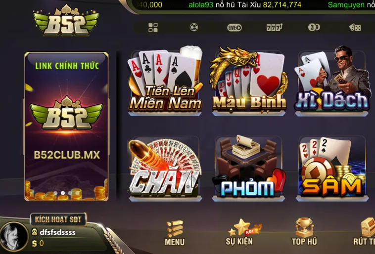 Sảnh Game Bài B52 Club Thiên Đường Giải Trí Đẳng Cấp Nhất Hiện Nay