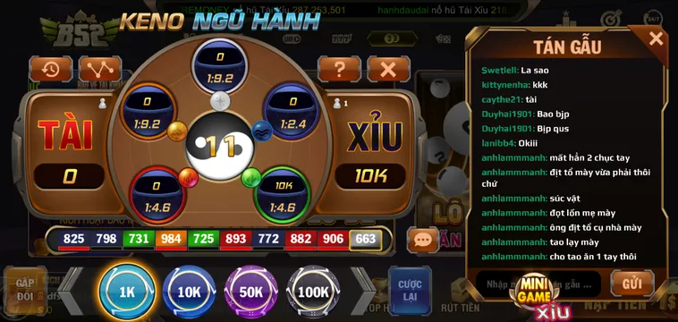 Keno Ngũ Hành Tại B52 Club Siêu Phẩm Giải Trí Kết Hợp Phong Thủy Độc Đáo