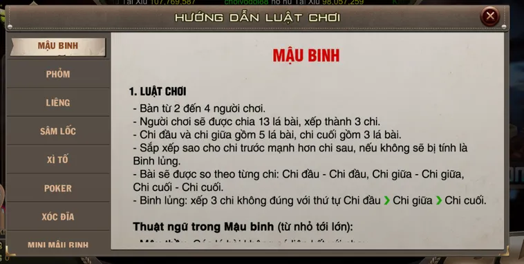 Chinh Phục Đỉnh Cao Trò Chơi Mậu Binh Tại B52 Club Siêu Đẳng Cấp