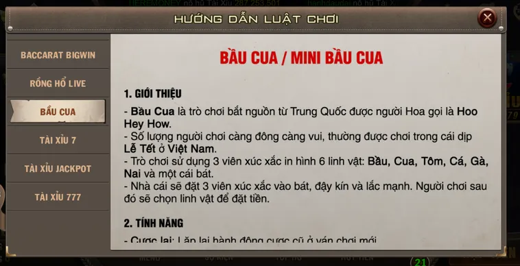 Trải Nghiệm Siêu Phẩm Minigame Mini Bầu Cua Tại B52 Club Đẳng Cấp