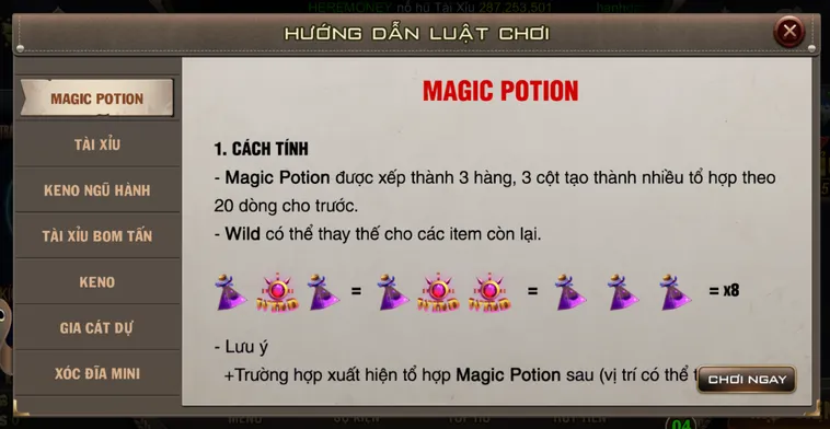 Trải Nghiệm Đỉnh Cao Cùng Minigame Magic Potion Tại B52 Club Siêu Hấp Dẫn