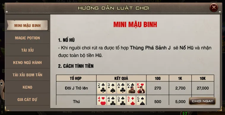 Tham Gia Ngay Minigame Mini Mậu Binh Tại B52 Club Đỉnh Cao Trí Tuệ