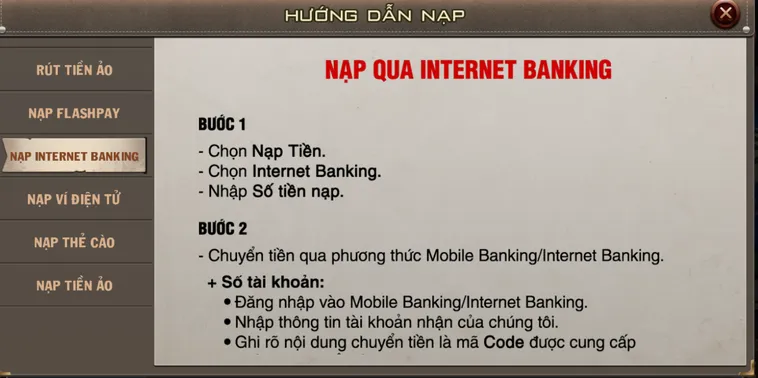 Nạp Tiền Qua Ngân Hàng Tại B52 Club Siêu Tốc Mở Ra Cánh Cửa Chinh Phục Kho Giải Trí Đỉnh Cao
