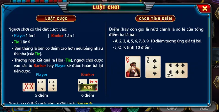 Super Baccarat 6 Tại B52 Club Trải Nghiệm Đẳng Cấp Quốc Tế