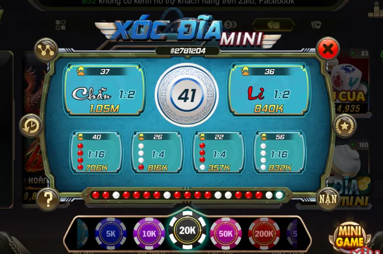 Bùng Nổ Cảm Xúc Cùng Minigame Xóc Dĩa Mini Tại B52 Club Đẳng Cấp